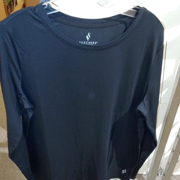Skechers Active Long Sleeve Tee T-Shirts BLACK Women's Large - Picture 5 of 8